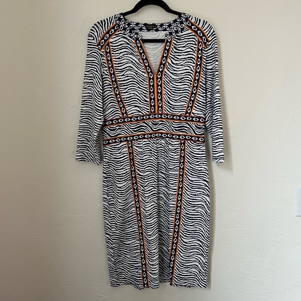 J. McLaughlin Lola 3/4 sleeve dress size M